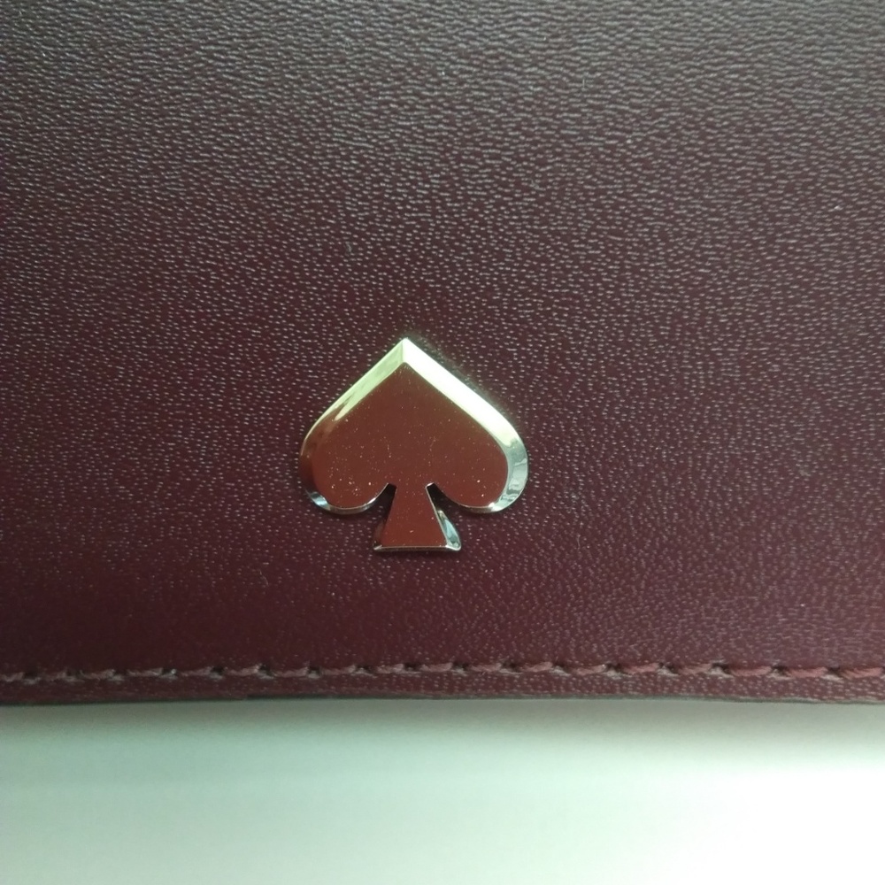 Kate Spade New Burgundy Small Bi-Fold Wallet - Picture 2 of 4